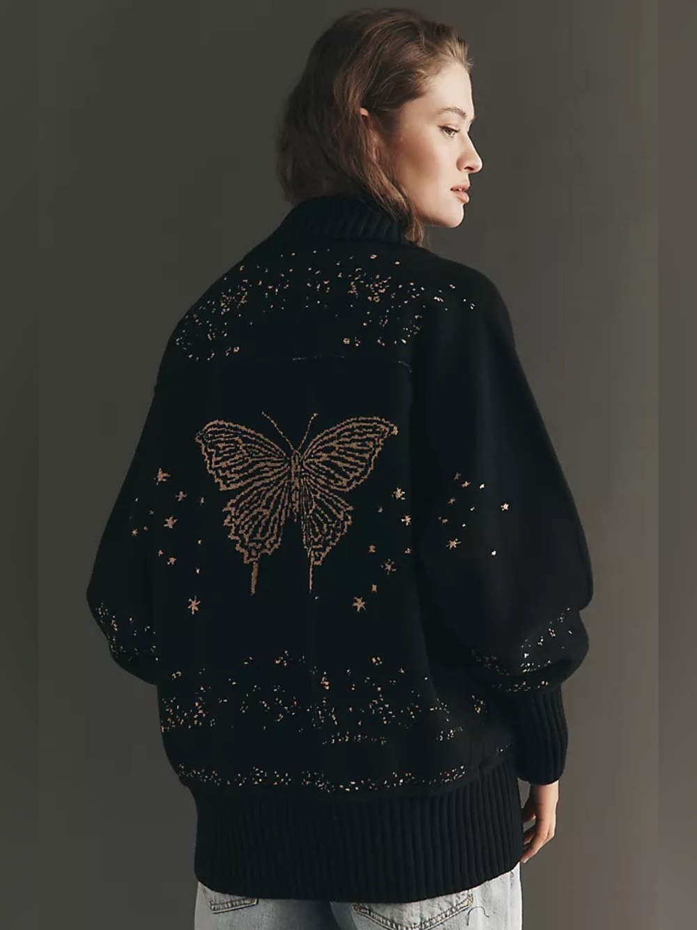 By Anthropologie Collared V-Neck Cardigan Size 2X (flaws, see description) - Picture 1 of 11